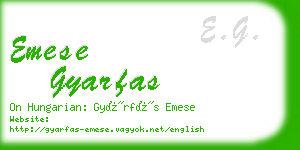 emese gyarfas business card